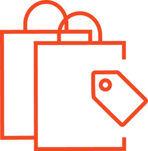 Shopping bags retail icon